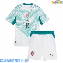 Camisa de time de futebol Portugal Pedro Neto #18 Replicas 2º Equipamento Infantil Mundo 2026 Manga Curta (+ Calças curtas)